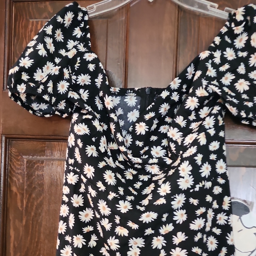 Elegant Black and White Blouse Dress